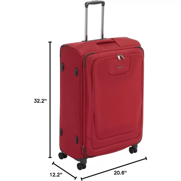 Amazon Basics Expandable Softside CarryOn Spinner Luggage Suitcase With TSA Lock And Wheels  23 Inch Black32Inch Red