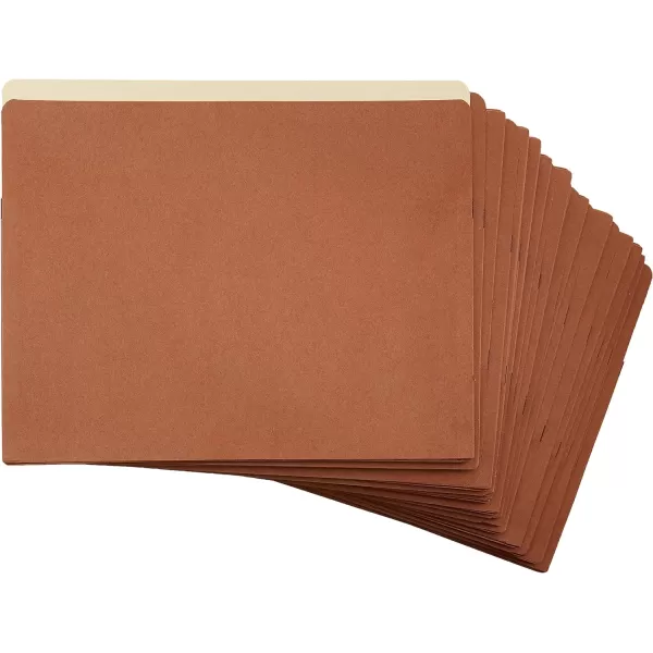 Amazon Basics Expanding File Pocket Folder Organizer Letter Size 35Inch Expansion  25Pack 95 x 1175 InchesLetter 25Pack