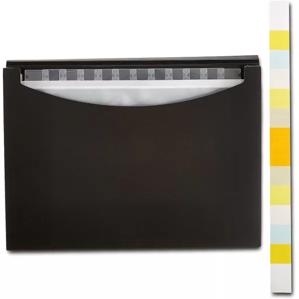 Amazon Basics Expanding Organizer File Folder Letter Size  Black amp Gray 2Pack1 Pack  Black