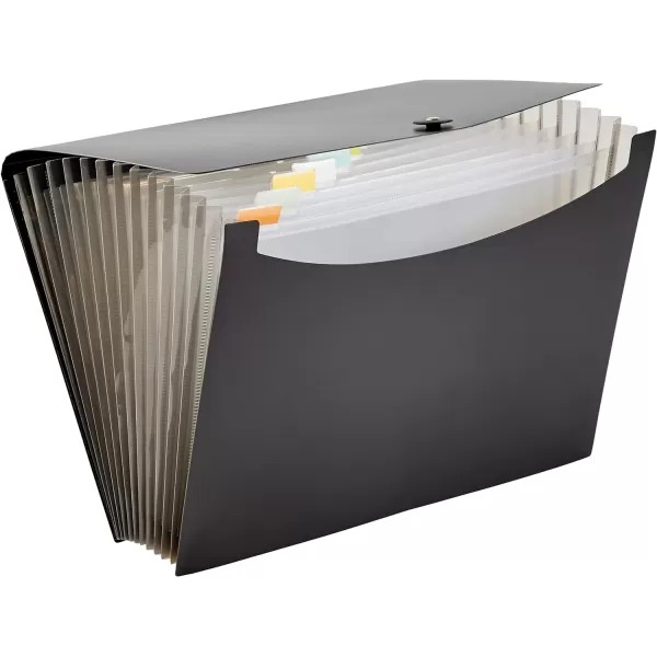 Amazon Basics Expanding Organizer File Folder Letter Size  Black amp Gray 2Pack1 Pack  Black