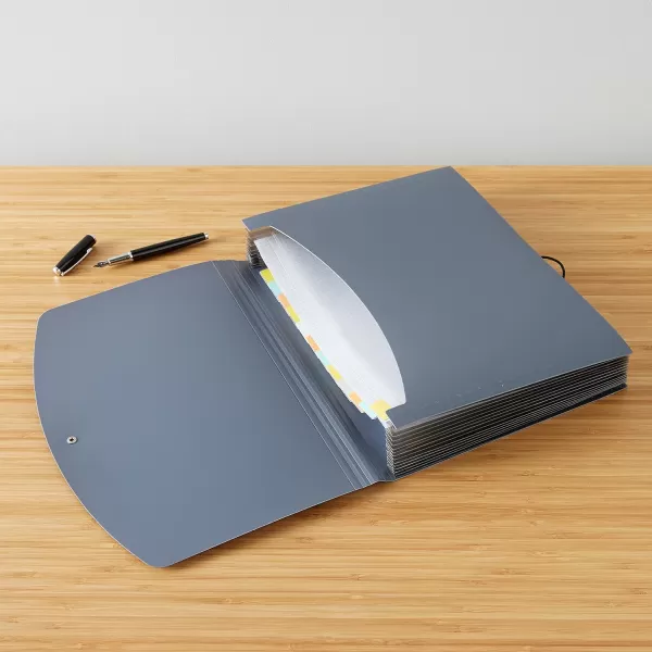 Amazon Basics Expanding Organizer File Folder Letter Size  Black amp Gray 2Pack2 Pack  BlackGray