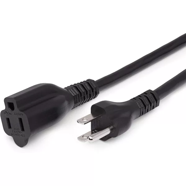 Amazon Basics Extension Cord 13 Amps 125V 10 Foot BlackBlack 15Foot TwoPack Extension Cord
