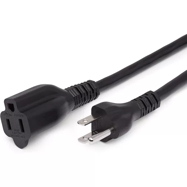 Amazon Basics Extension Cord 13 Amps 125V 10 Foot BlackBlack 3Foot Single Extension Cord