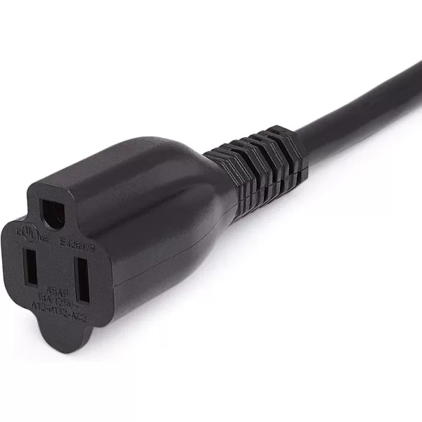 Amazon Basics Extension Cord 13 Amps 125V 10 Foot BlackBlack 3Foot Single Extension Cord