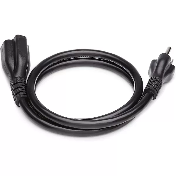 Amazon Basics Extension Cord 13 Amps 125V 10 Foot BlackBlack 3Foot TwoPack Extension Cord