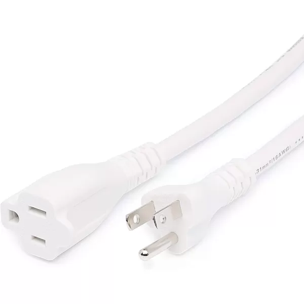 Amazon Basics Extension Cord 13 Amps 125V 10 Foot BlackWhite 3Foot TwoPack Extension Cord