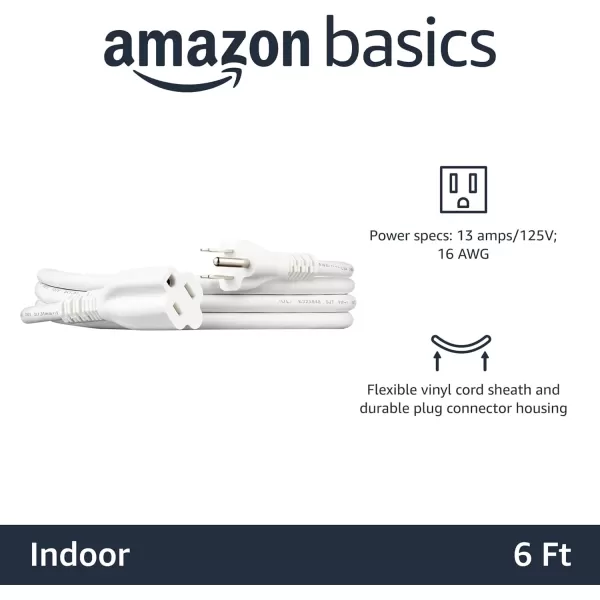 Amazon Basics Extension Cord 13 Amps 125V 10 Foot BlackWhite 6Foot Single Extension Cord