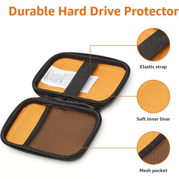 Amazon Basics External Hard Drive Portable Carrying Case Black1 Pack External Hard Drive Case