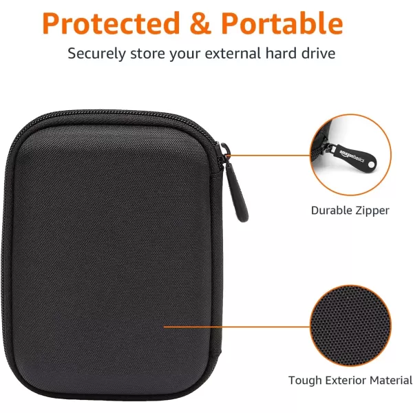 Amazon Basics External Hard Drive Portable Carrying Case Black1 Pack External Hard Drive Case