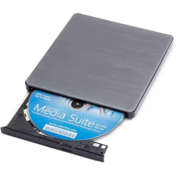 Amazon Basics External Ultra HD Bluray 6X Burner With CyberLink Media Suite CD DVD BD DL BDXL Discs 57 x 61 x 06 inchesAmazon Basics External Ultra HD Bluray 6X Burner With CyberLink Media Suite CD DVD BD DL BDXL Discs 57 x 61 x 06 inches