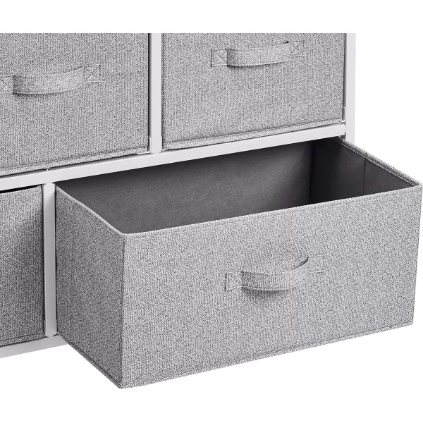 Amazon Basics Extra Wide Fabric 5Drawer Storage Organizer Unit for Closet WhiteWhite Organizer Unit  Grey Drawers