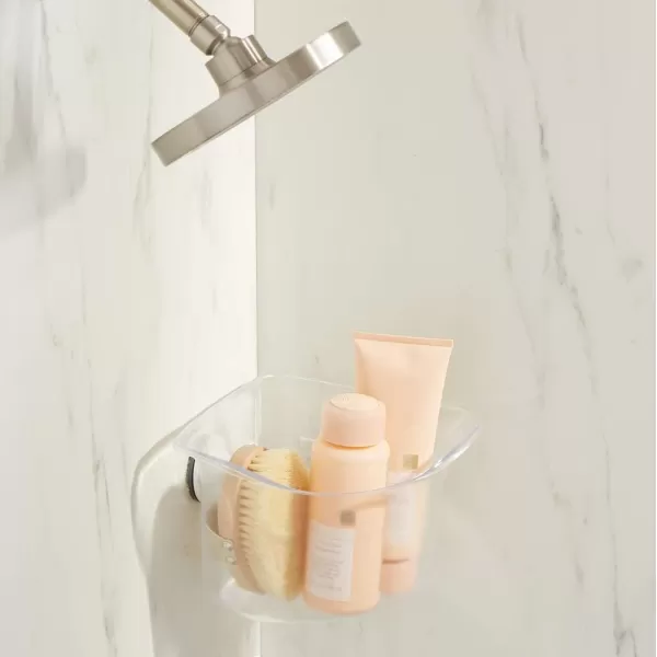 Amazon Basics ExtraStrength Suction Corner Shower CaddyCorner Basket