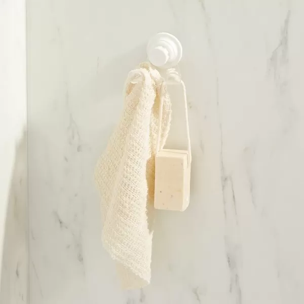 Amazon Basics ExtraStrength Suction Corner Shower CaddyDouble Hook