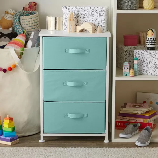 Amazon Basics Fabric 3Drawer Storage Organizer Unit for Closet BlackMint Green Replacement Drawers