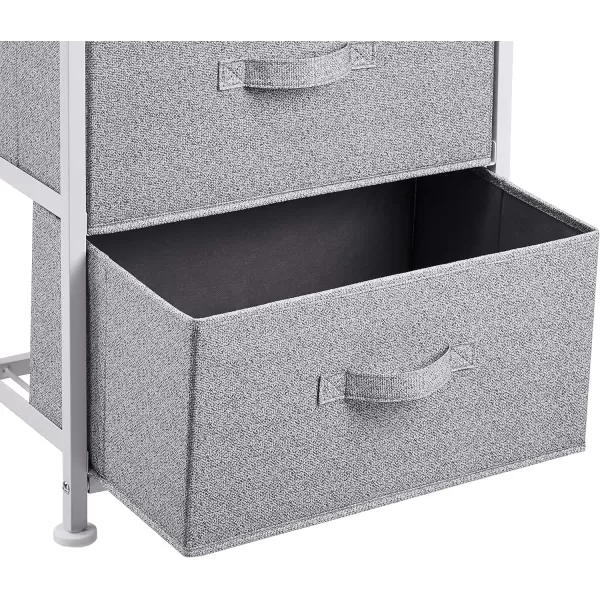 Amazon Basics Fabric 3Drawer Storage Organizer Unit for Closet BlackWhite Organizer Unit  Grey Drawers