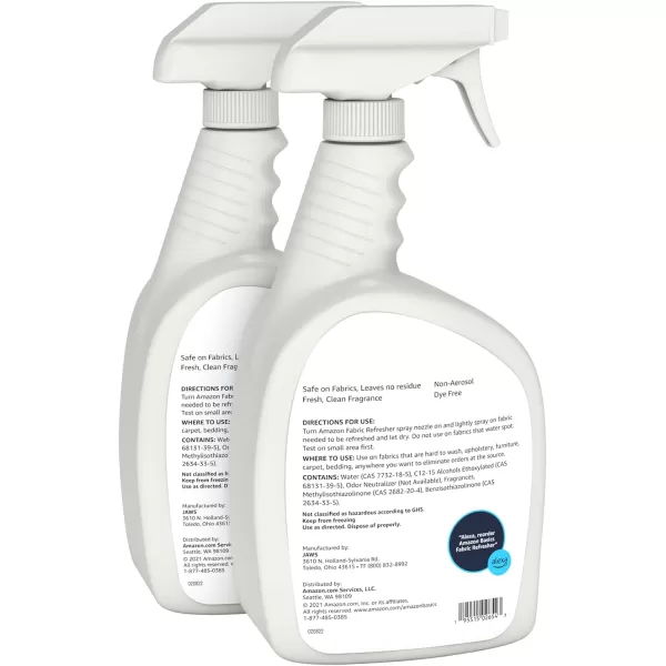 Amazon Basics Fabric Refresher Spray Fresh Scent 32 fl oz Pack of 2Amazon Basics Fabric Refresher Spray Fresh Scent 32 fl oz Pack of 2
