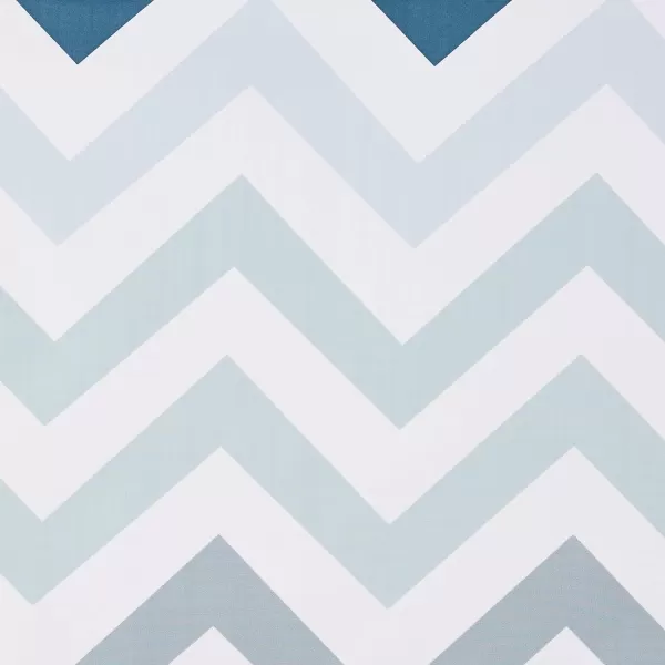 Amazon Basics Fabric Shower Curtain with Grommets and Hooks  72 x 72 Inch WhiteBlue Ombre Chevron