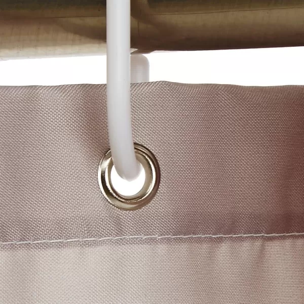 Amazon Basics Fabric Shower Curtain with Grommets and Hooks  72 x 72 Inch WhiteLight Brown Beige