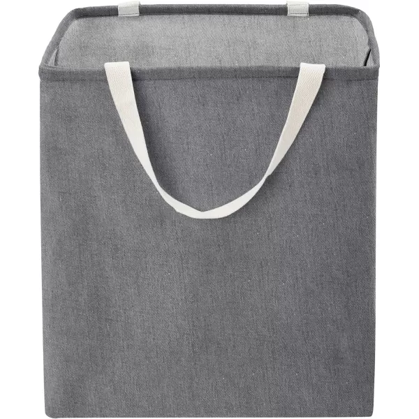 Amazon Basics Fabric Storage Bin  Tall Round Charcoal GreyCharcoal Grey Large Cube