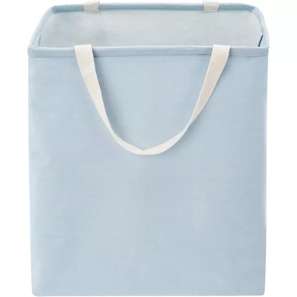 Amazon Basics Fabric Storage Bin  Tall Round Charcoal GreyDusty Blue Large Cube