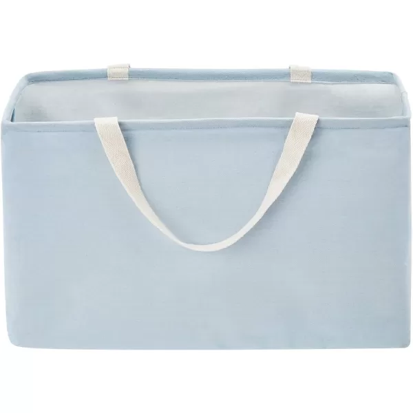 Amazon Basics Fabric Storage Bin  Tall Round Charcoal GreyDusty Blue Large Rectangle