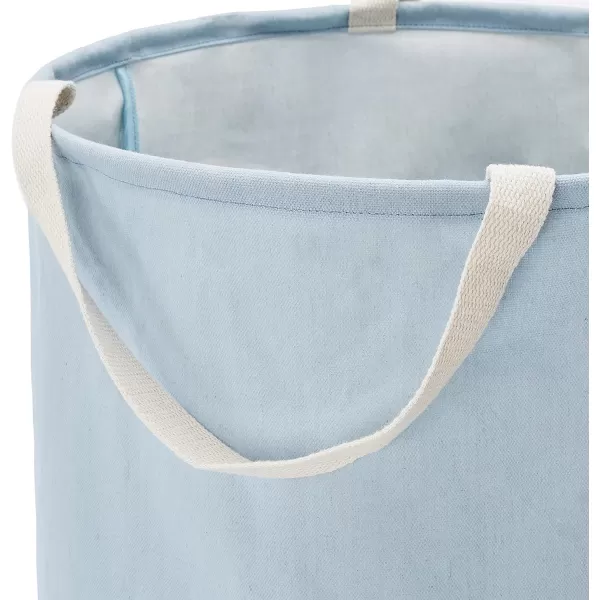 Amazon Basics Fabric Storage Bin  Tall Round Charcoal GreyDusty Blue Tall Round