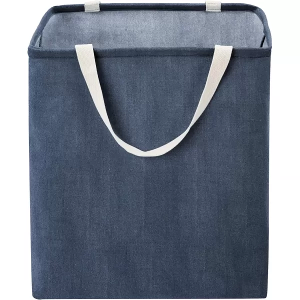Amazon Basics Fabric Storage Bin  Tall Round Charcoal GreyNavy Blue Large Cube