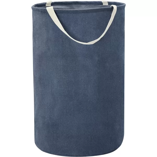 Amazon Basics Fabric Storage Bin  Tall Round Charcoal GreyNavy Blue Tall Round