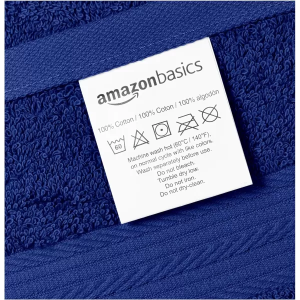 Amazon Basics Fade Resistant Cotton Washcloth Hand Towel Pack of 6 Navy Blue 12 x 7Amazon Basics Fade Resistant Cotton Washcloth Hand Towel Pack of 6 Navy Blue 12 x 7