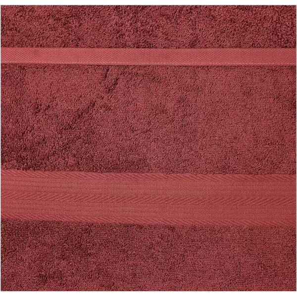 Amazon Basics FadeResistant Cotton Washcloth 12Pack White 12 L x 12 WBath Sheet Pack of 2 Crimson