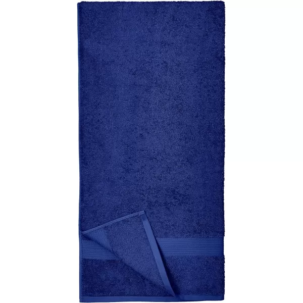 Amazon Basics FadeResistant Cotton Washcloth 12Pack White 12 L x 12 WBath Sheet Pack of 2 Navy Blue