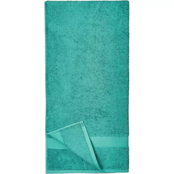 Amazon Basics FadeResistant Cotton Washcloth 12Pack White 12 L x 12 WBath Sheet Pack of 2 Teal