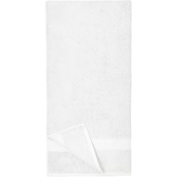 Amazon Basics FadeResistant Cotton Washcloth 12Pack White 12 L x 12 WBath Sheet Pack of 2 White