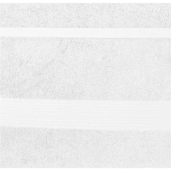 Amazon Basics FadeResistant Cotton Washcloth 12Pack White 12 L x 12 WBath Sheet Pack of 2 White