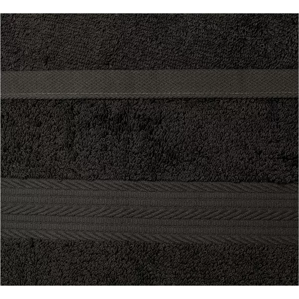 Amazon Basics FadeResistant Cotton Washcloth 12Pack White 12 L x 12 WHand Towel Pack of 6 Black