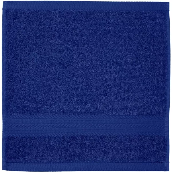 Amazon Basics FadeResistant Cotton Washcloth 12Pack White 12 L x 12 WWashcloth Pack of 12 Navy Blue