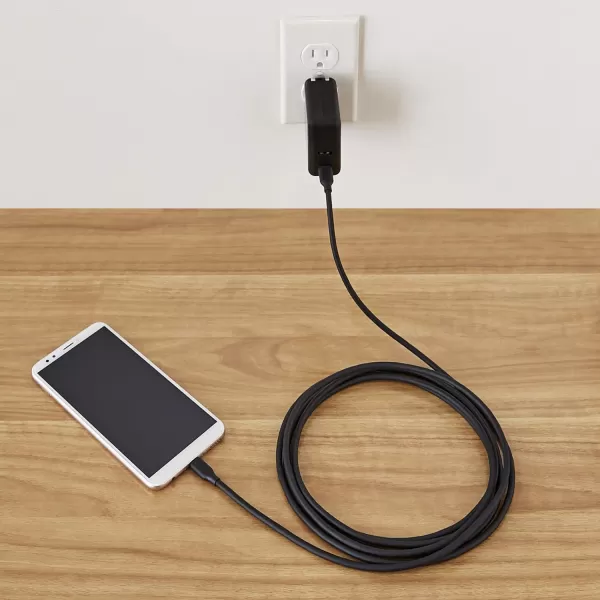 Amazon Basics Fast Charging 3A USBC20 to MicroB Cable  10Foot Black 1 Pack1 Pack 10 Feet