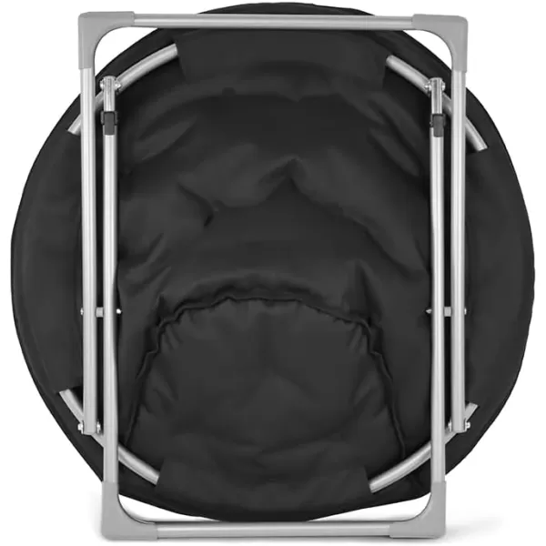 Amazon Basics Faux Fur Saucer Shaped Chair with Metal Frame Black 323D x 272W x 323HBlack