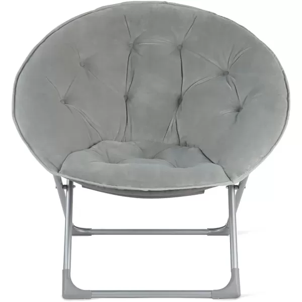 Amazon Basics Faux Fur Saucer Shaped Chair with Metal Frame Black 323D x 272W x 323HGrey