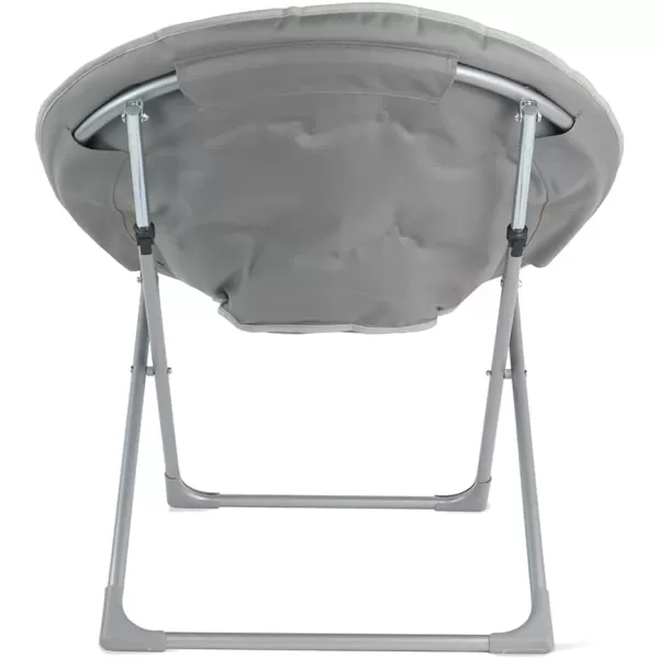 Amazon Basics Faux Fur Saucer Shaped Chair with Metal Frame Black 323D x 272W x 323HGrey