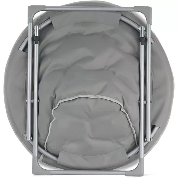 Amazon Basics Faux Fur Saucer Shaped Chair with Metal Frame Black 323D x 272W x 323HGrey