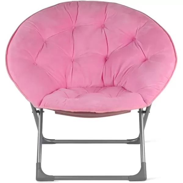 Amazon Basics Faux Fur Saucer Shaped Chair with Metal Frame Black 323D x 272W x 323HPink