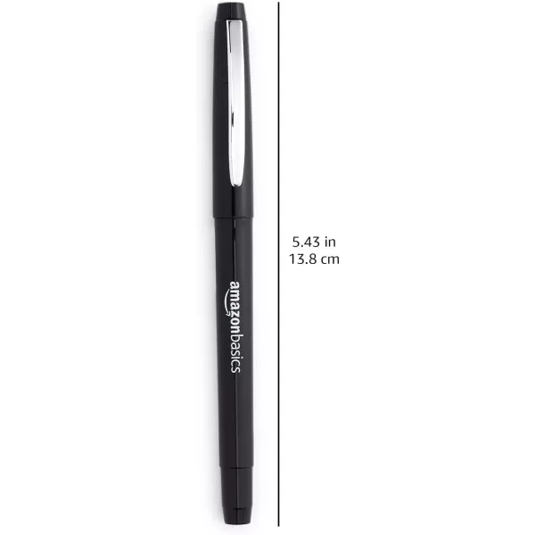 Amazon Basics Felt Tip Marker Pens 12Pack Assorted ColorsBlack 24 Pack