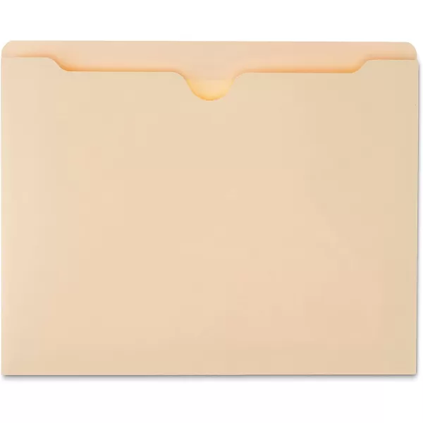 Amazon Basics File Folders Jacket Reinforced StraightCut Tab FlatNo Expansion Letter Size Manila 100Pack  AMZ6002 Inch Expansion 50Pack