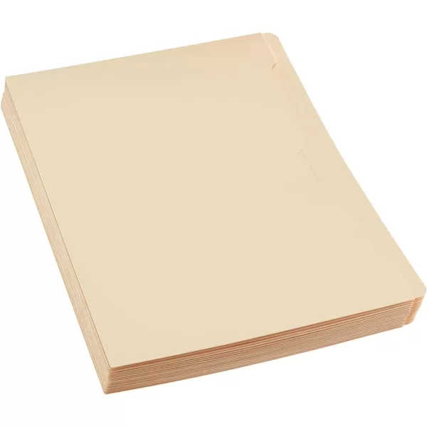 Amazon Basics File Folders Jacket Reinforced StraightCut Tab FlatNo Expansion Letter Size Manila 100Pack  AMZ600FlatNo Expansion 100Pack