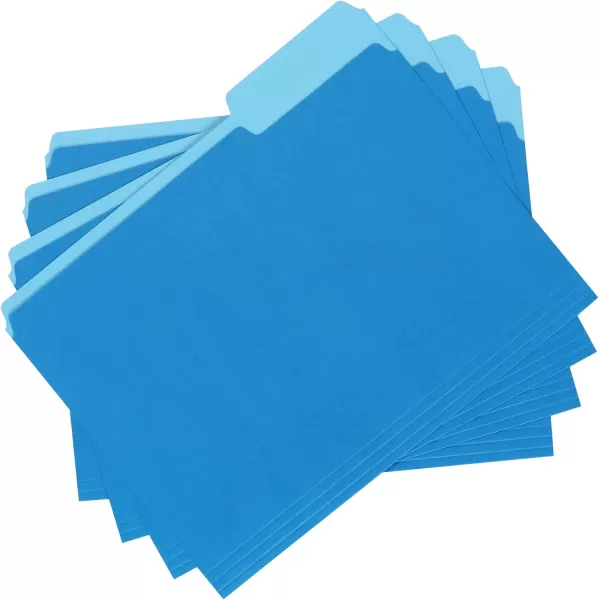Amazon Basics File Folders Letter Size 13 Cut Tab Blue 36PackBlue