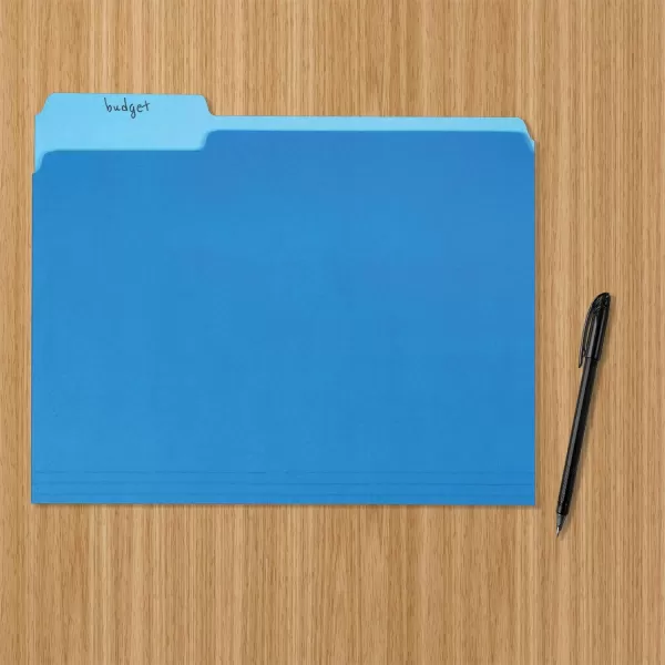 Amazon Basics File Folders Letter Size 13 Cut Tab Blue 36PackBlue