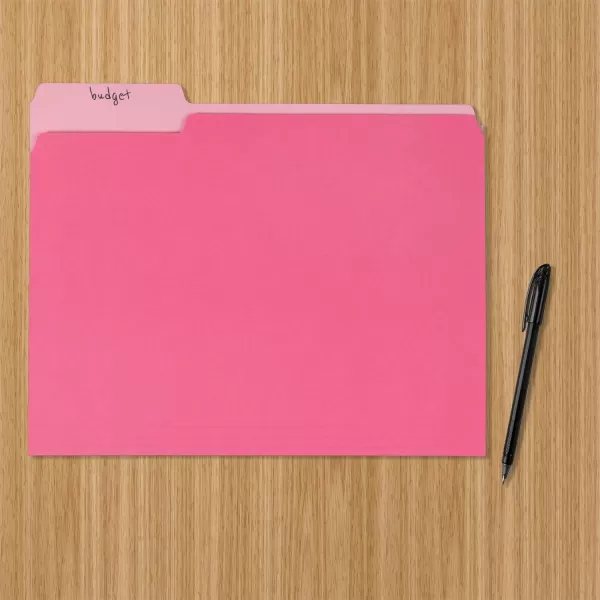 Amazon Basics File Folders Letter Size 13 Cut Tab Blue 36PackPink