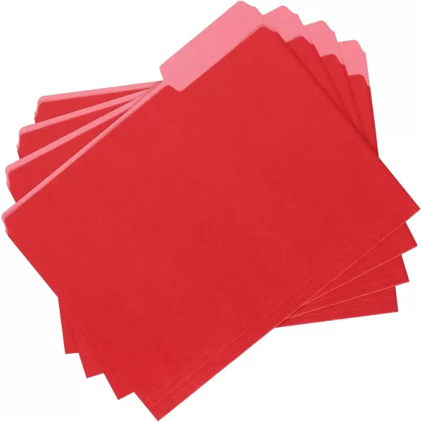 Amazon Basics File Folders Letter Size 13 Cut Tab Blue 36PackRed