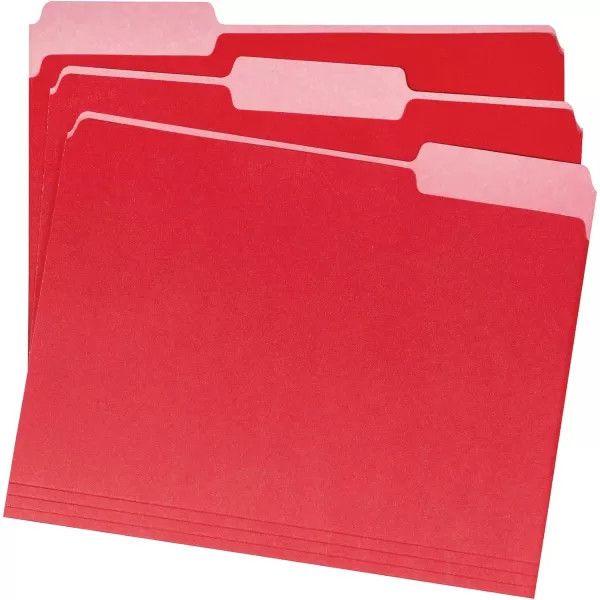 Amazon Basics File Folders Letter Size 13 Cut Tab Blue 36PackRed